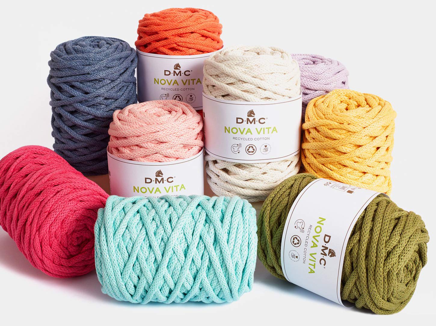 DMC Eco Vita 12, Crochet Knitting Macrame Yarn, Grey (12), 250g - Image 3