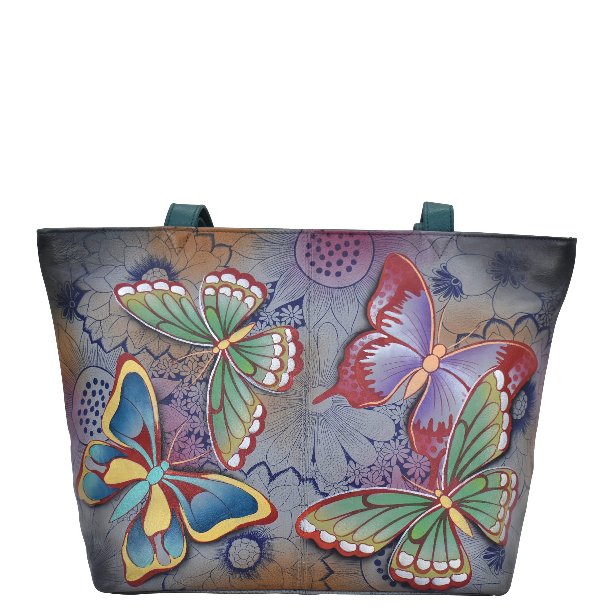 Anna by Anuschka Women Hand Painted Genuine Leather Large Tote