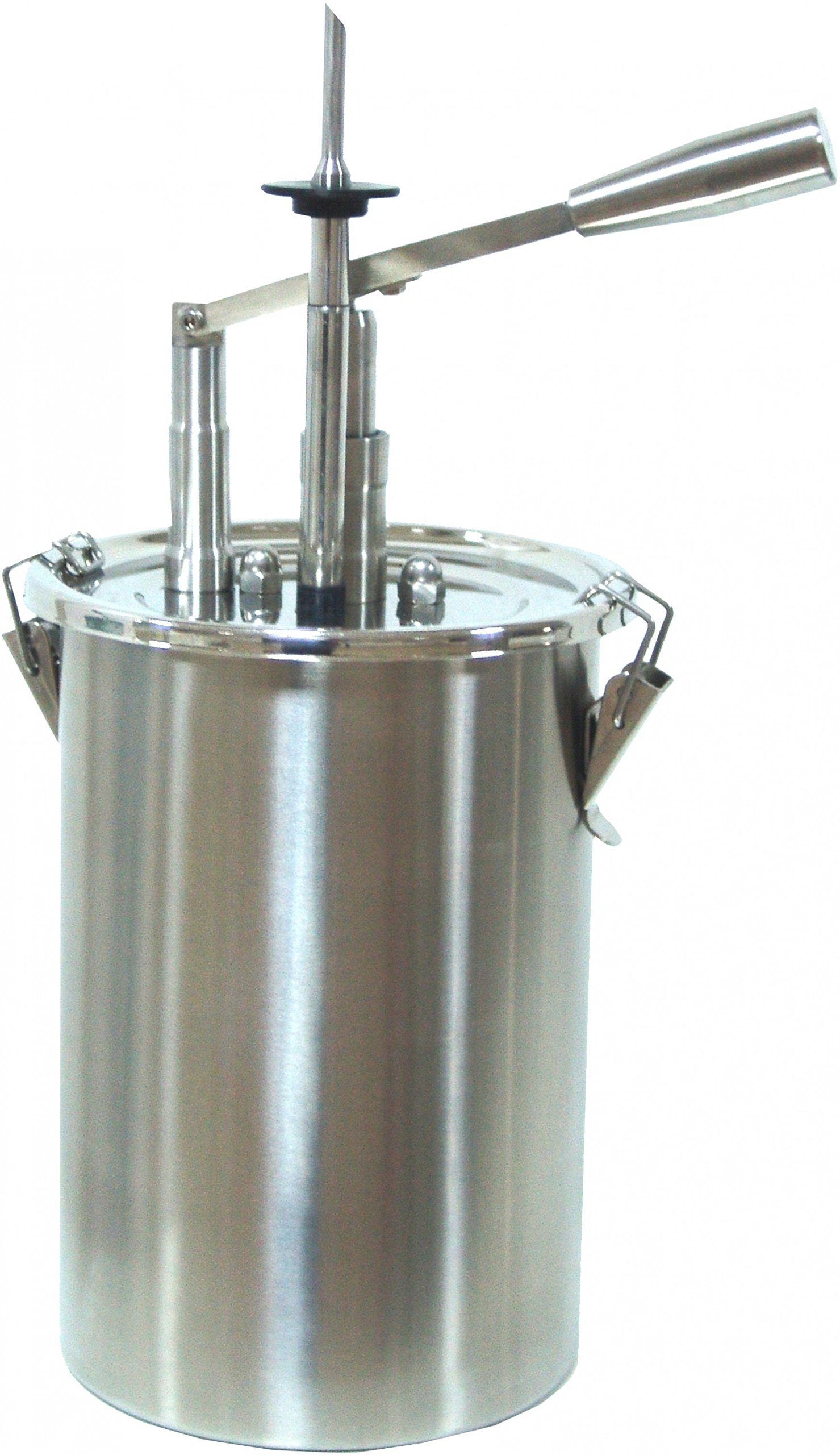 Saro - PD-019 Injecteur à Pâtisserie en INOX, 4,5 l, pour Donuts, Beignets et Croissants, Dosage Réglable jusqu'à 40 ML, avec Système à Clic, pour Boulangeries, Pâtisseries et Restauration