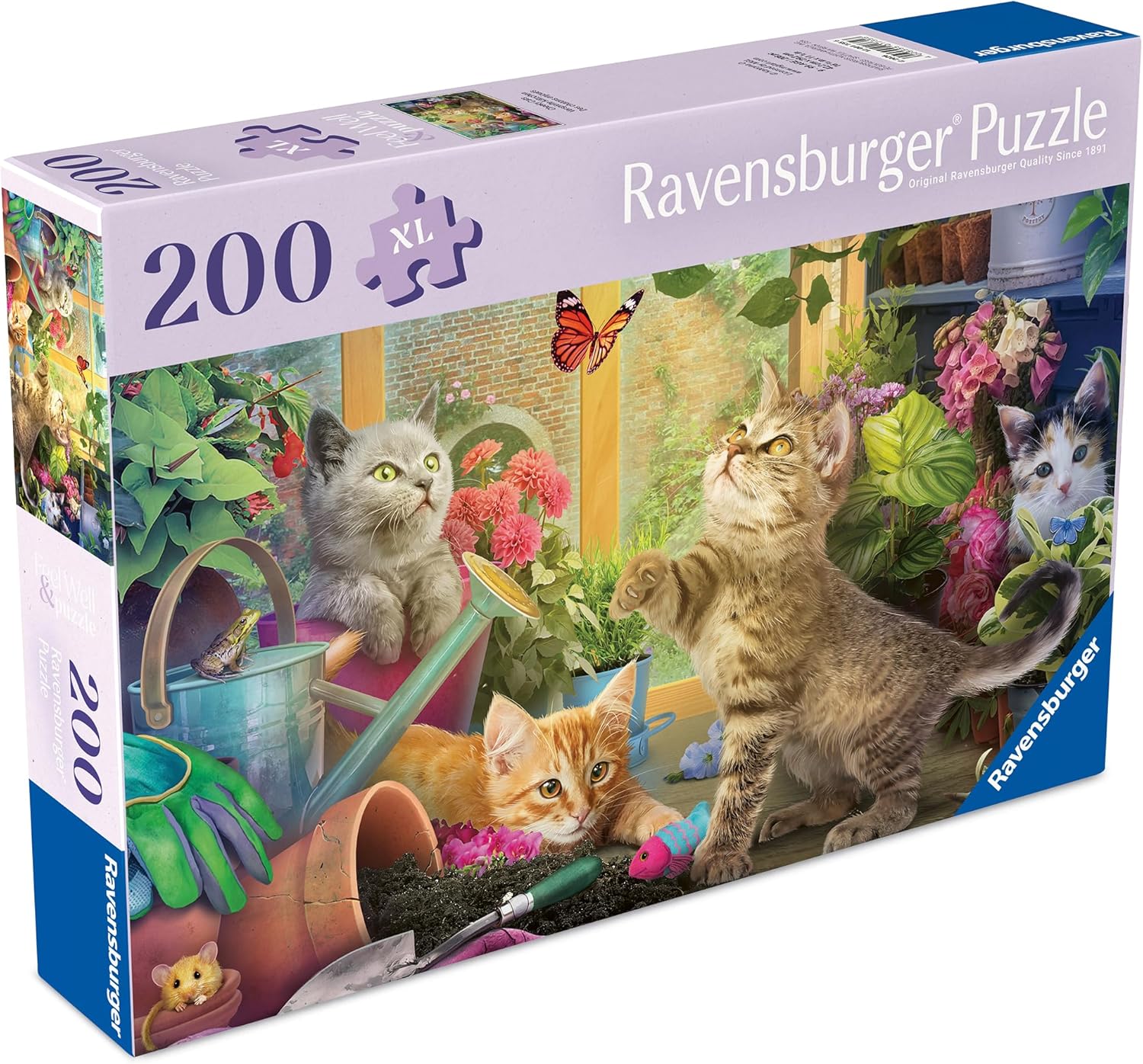 Ravensburger Feel Well & Puzzle: Cheeky Cats 200 Piece Puzzle for Adults