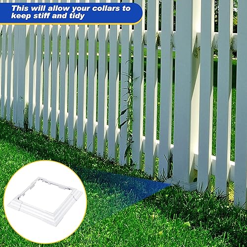 Miniatura 3 de Falda de vinilo para poste de vinilo blanco para postes de porche, cubierta, base de poste de PVC para postes de madera de 3 a 6 pulgadas para