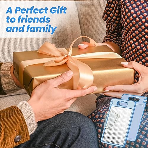 Miniatura 8 de LUMAI Tabla de cortar de acero inoxidable azul para carne cruda y paja de trigo PP para frutas, verduras y pan, tabla de cortar no tóxica para