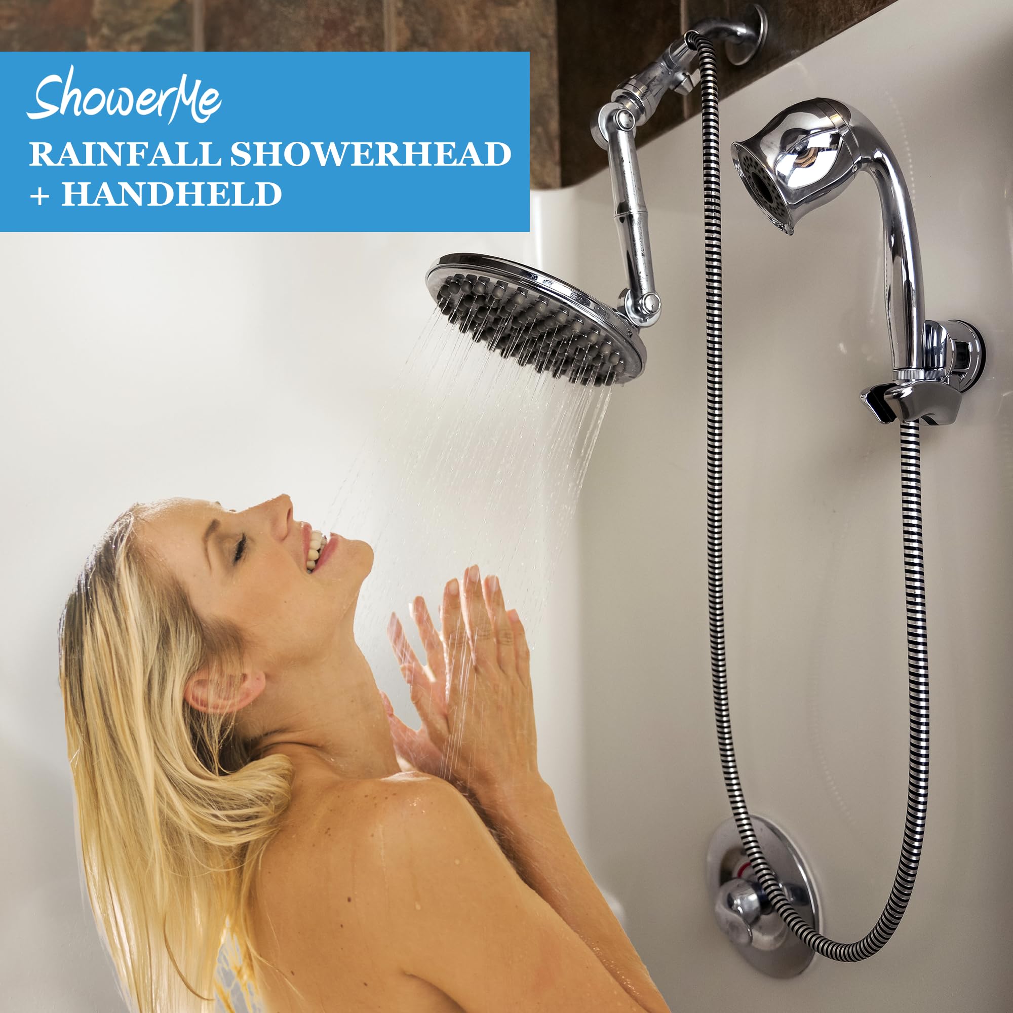 Amazon.co.jp: ShowerMe シャワーヘッド - クロム : ホーム＆キッチン