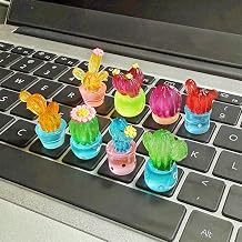 Keyboard Keycaps for Long Nails,Resin Cactus Key Cap for Long Nail Typing and Gaming On Laptop PC Computer Desktop,Plants Keycap Riser for Nail Art Protective Christmas GiftCactus,16pcs