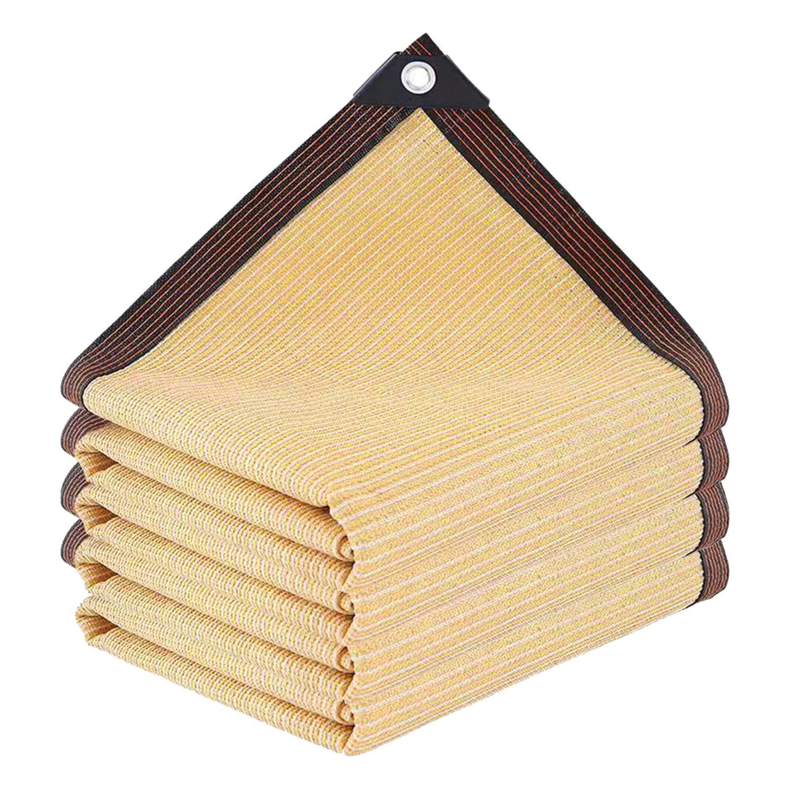 TERRIFI Shade Cloth for Pergola 2 x 3 M, 90% UV Protection Sun Shade Fabric Net with Grommets, Ideal for Patio, Gazebo, Deck, Garden, Porch, Outdoor Shade Cover, Wheat