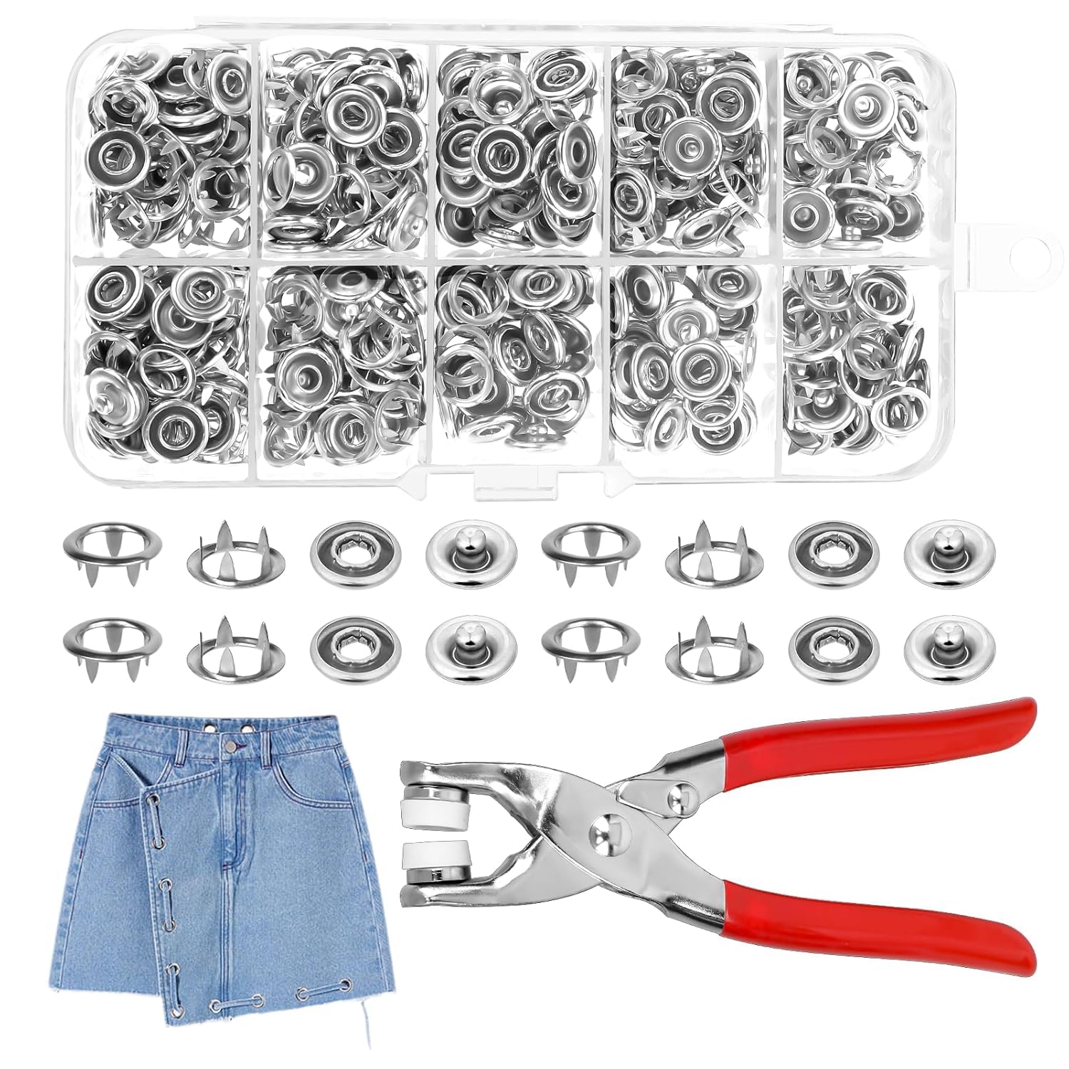Snap Button Pliers Fastener Press Button Grommet Button Eyelet Setting Cloth Shoe Bag Plier Leather Belt Canvas Household Pincer Setter Rivet Snap Fastener Hand Tool-image-30