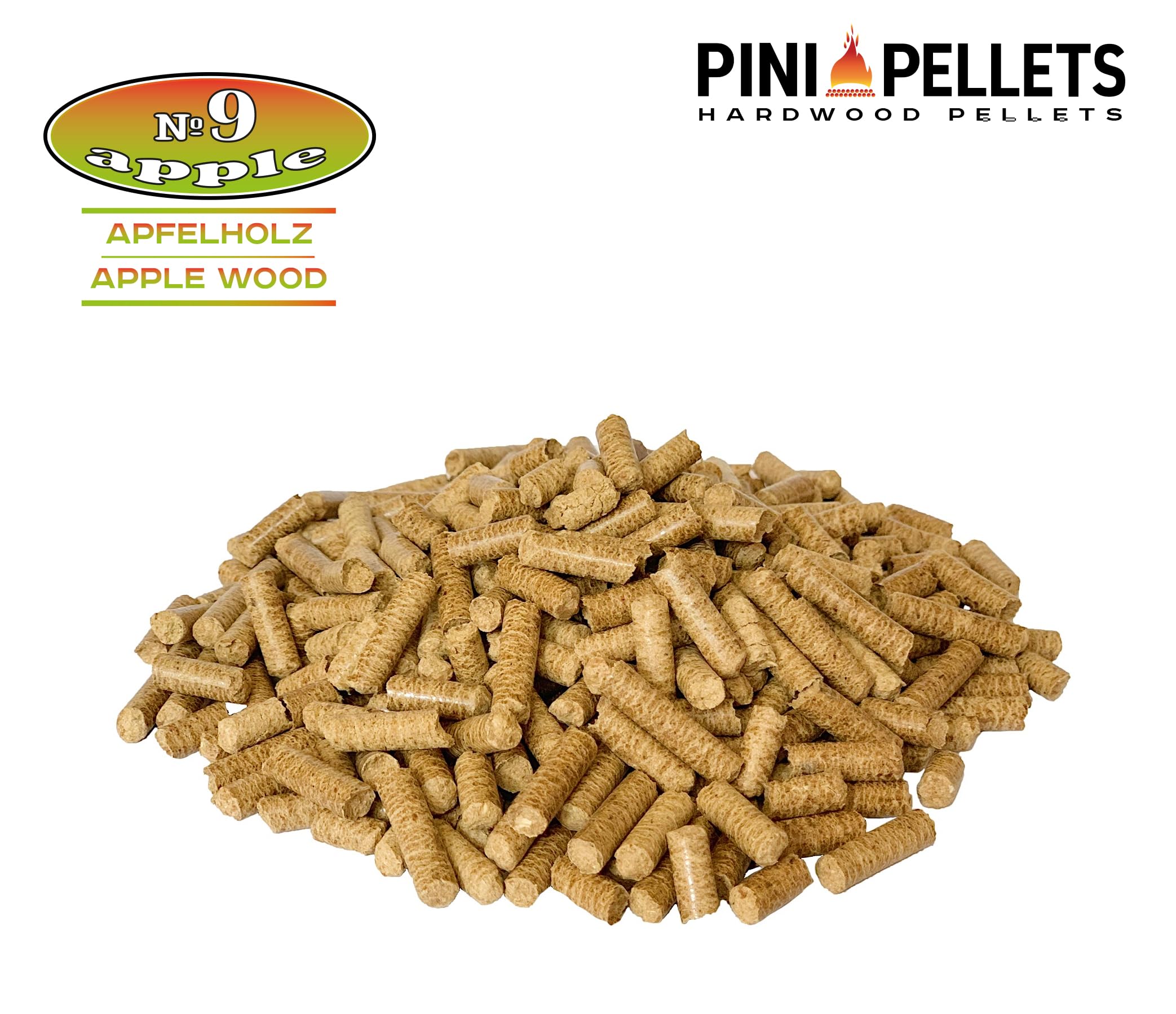 PINI Pellet per barbecue № 9, mela, 10 kg, per barbecue, affumicare, affumicare