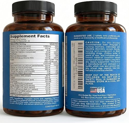 Miniatura 2 de Vine Nutrition Hairtonica - Revive el crecimiento del cabello con vitaminas y suplementos nutricionales esenciales, apoya el cabello más grueso y