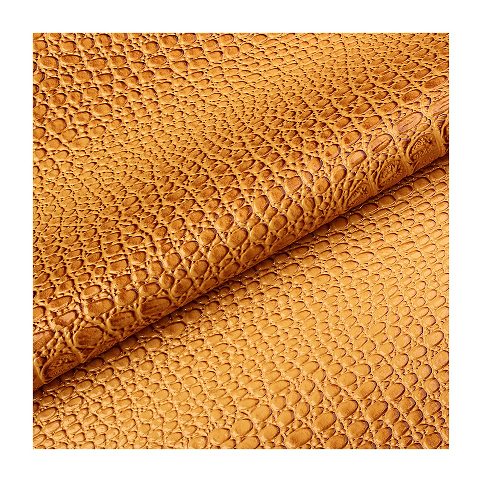 Hoja de piel sintética con patrón de cocodrilo, parte trasera de algodón de 1,1 mm de grosor, tela de tapicería para hacer pendientes, lazos, manualidades, bolsos, ancho de billetera: 138 cm de