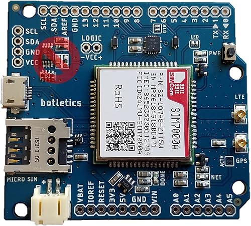 SIM7000 LTE CAT-M1 NB-IoT Celular + GPS + Kit de protección de antena para Arduino (SIM7000A)