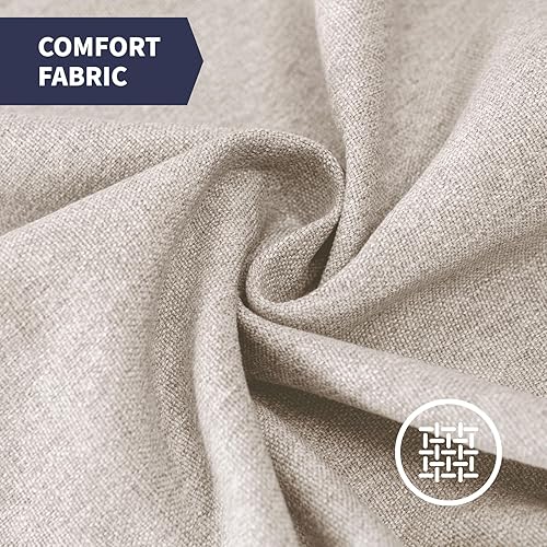 Miniatura 5 de Juego de 2 sofás de sala de estar, sofá seccional y sofá biplaza, modernos juegos de muebles de sofás, sofás de cama, patas de madera en forma de