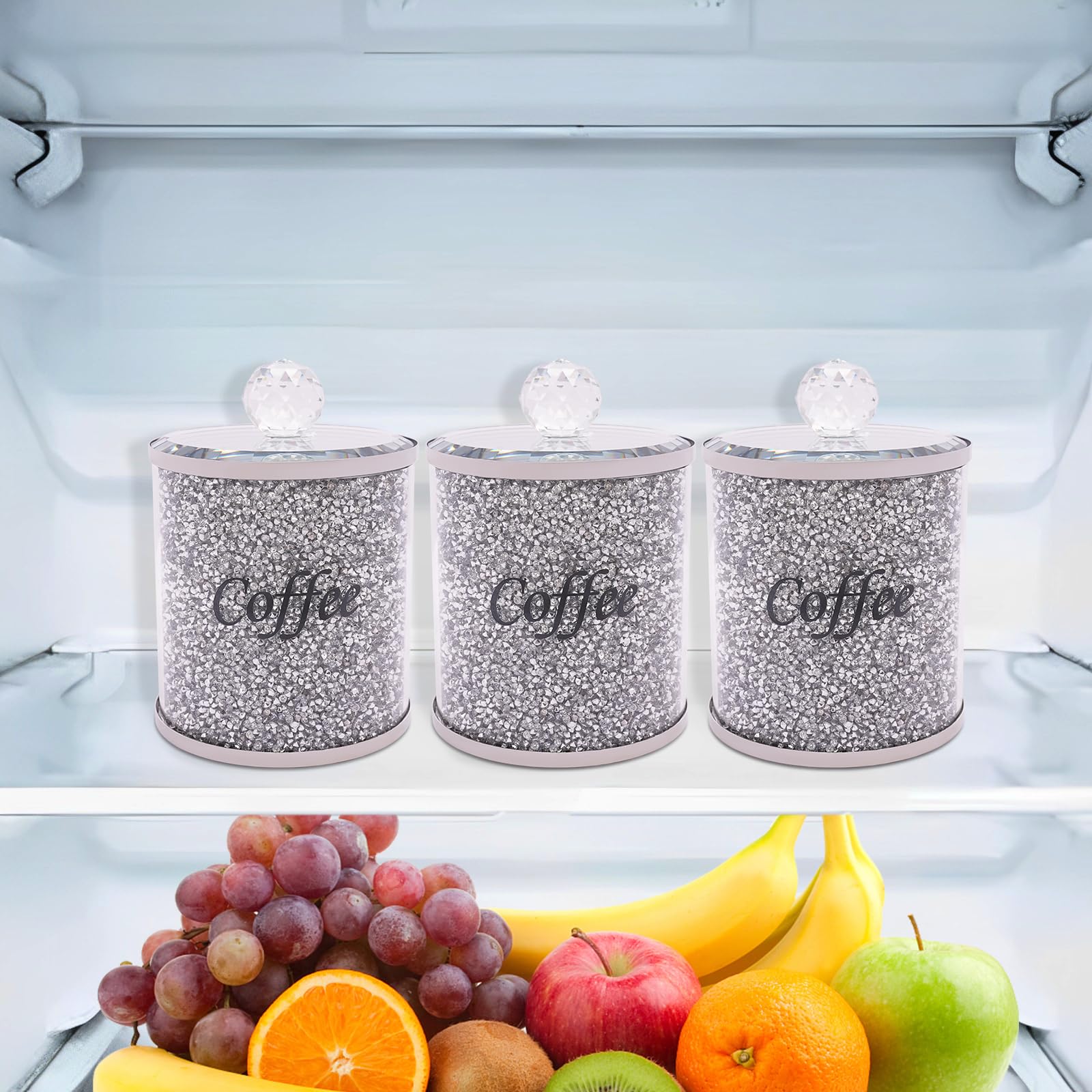 Tarros de cristal con tapa, tarros de té, café y azucareros, tarros de almacenamiento con tapa, herméticos para especias, tarros de especias, 3 unidades