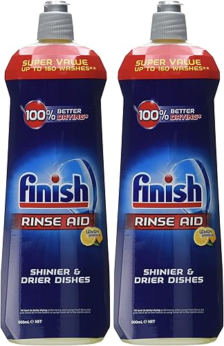 Miniatura 7 de Finish Rinse Aid - Lavavajillas de secado 100% mejor, brillo de limón, 27.1 fl oz