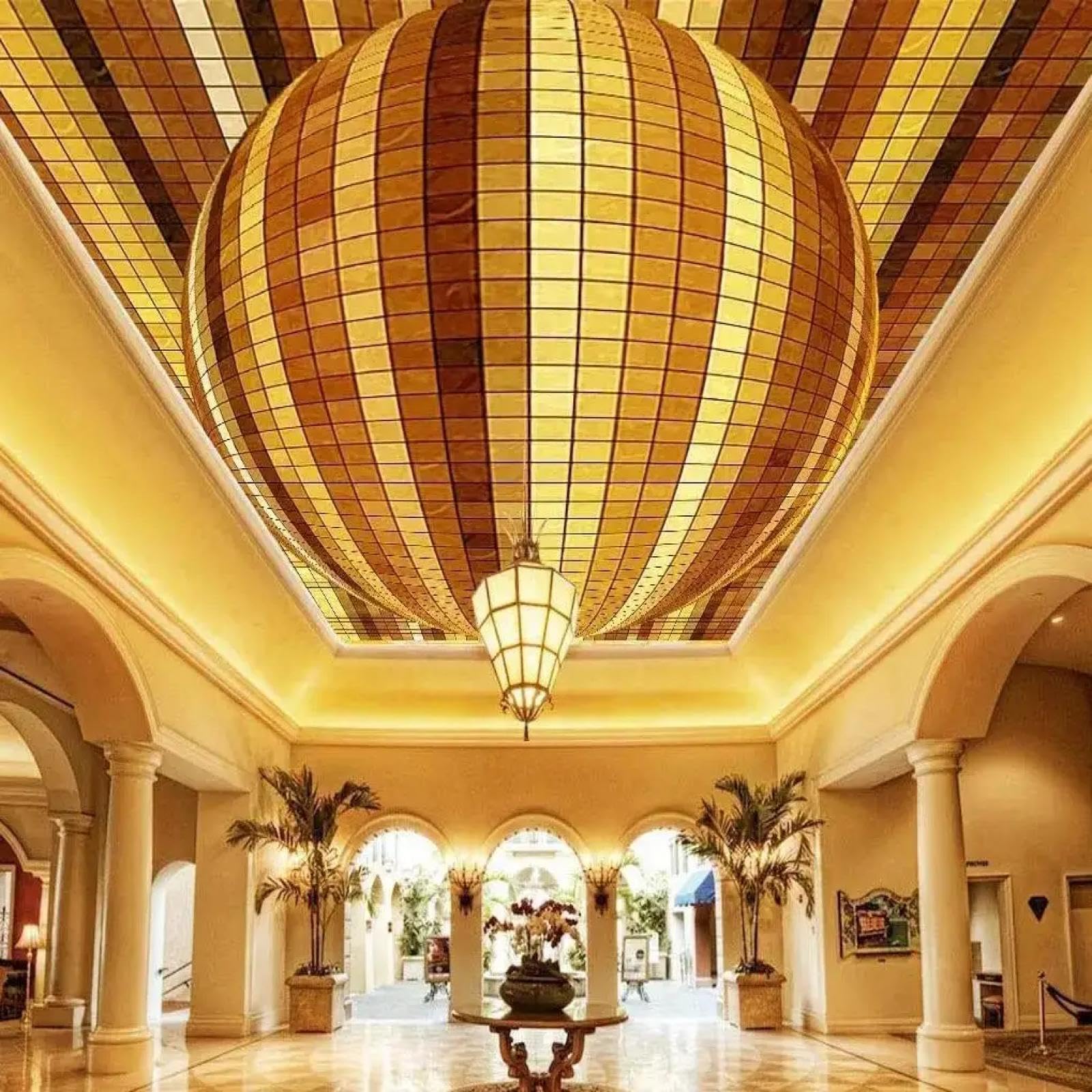 XINRUYI 3D Ceiling Mural Wallpaper, Three-Dimensional Geometric Sphere Wallpaper, Living Room and Bedroom Ceiling Decoration wall Covering