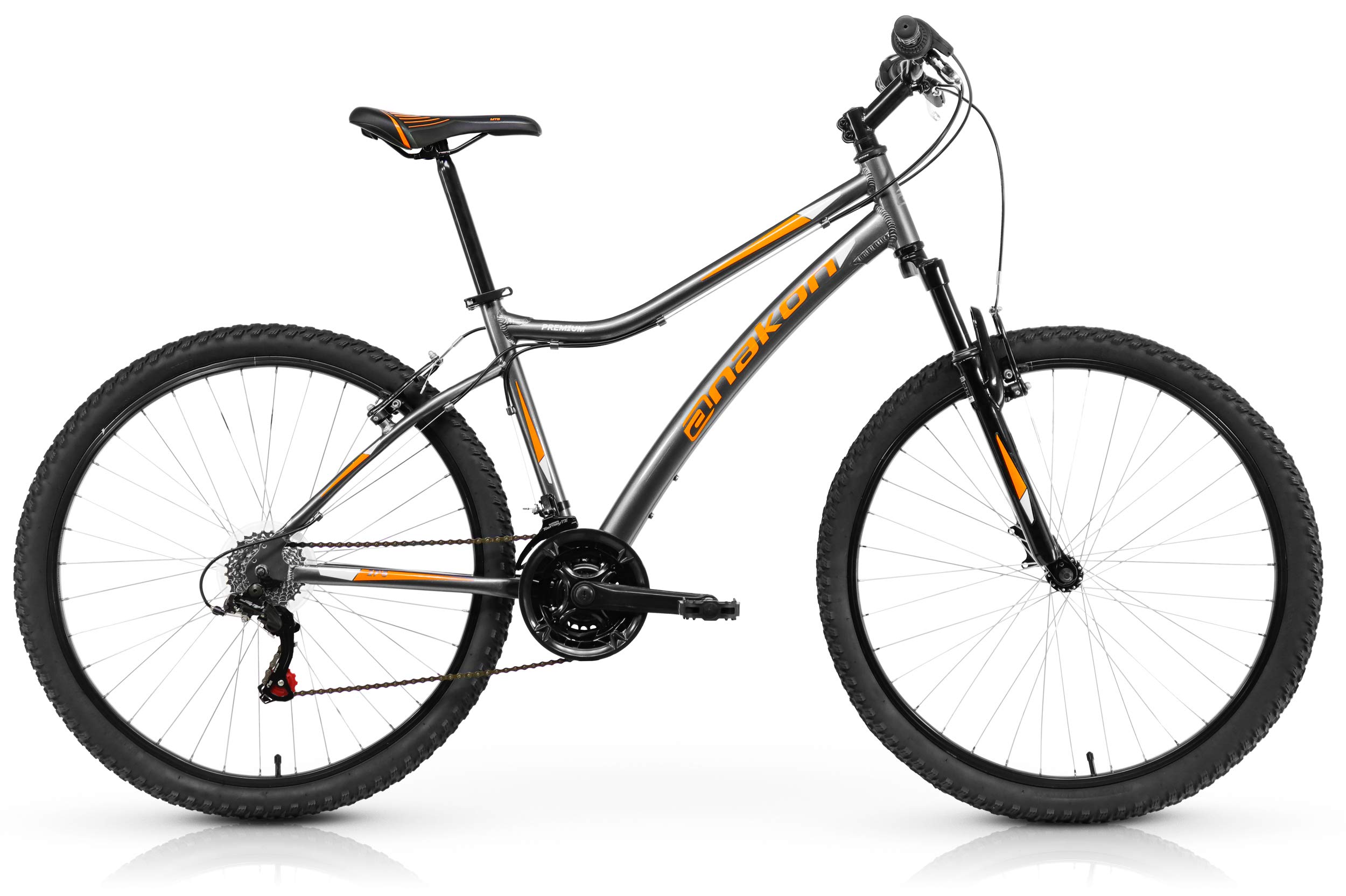 Bicicleta montaña SHIMANO PREMIUM 27.5", Aluminio, 21v., Frenos V-Brake, Suspensión Delantera, gris, (varias tallas)