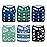 ALVABABY Baby Cloth Diaper 6 Pack with 12 Inserts One Size Cloth Diaper Covers Adjustable Washable Reusable for Baby Girls and Boys