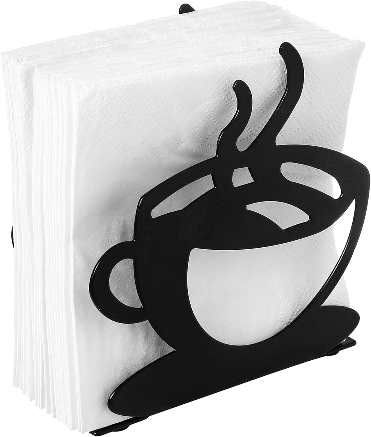 Amazon TabletopメタルコーヒーカップシルエットUprightナプキンホルダー、ブラック MyGift ナプキンスタンド 通販