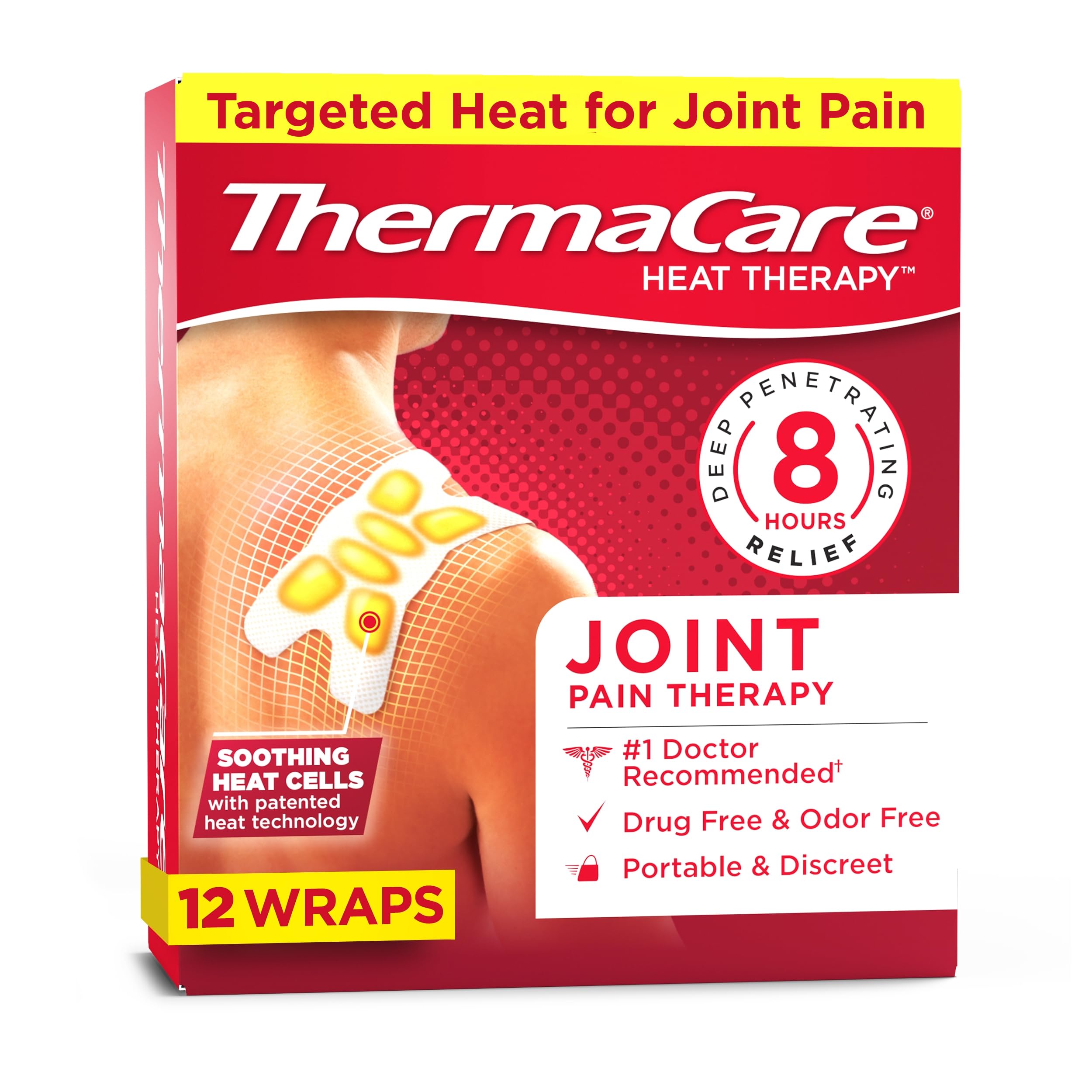 ThermaCare Portable Heating Pads, 12 Count (3 Packs of 4)