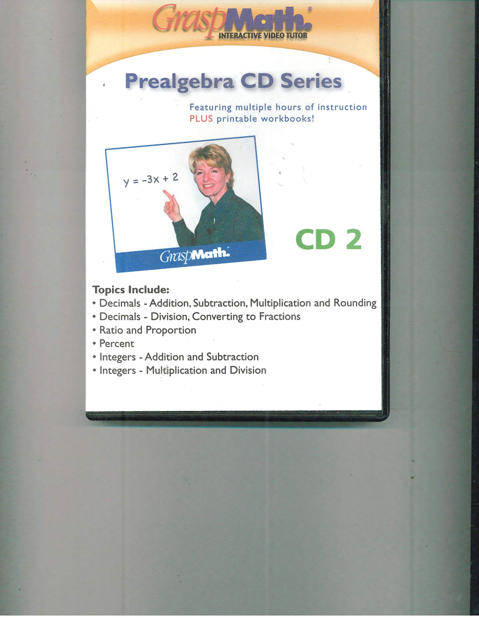 GraspMath Prealgebra Interactive Video Tutor CD/ROM #2