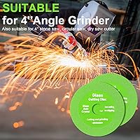 Vista 3 de Paquete de 5 discos de corte de vidrio, hoja de sierra de disco de corte de diamante ultrafina adecuada para amoladora angular de 4 pulgadas, ruedas