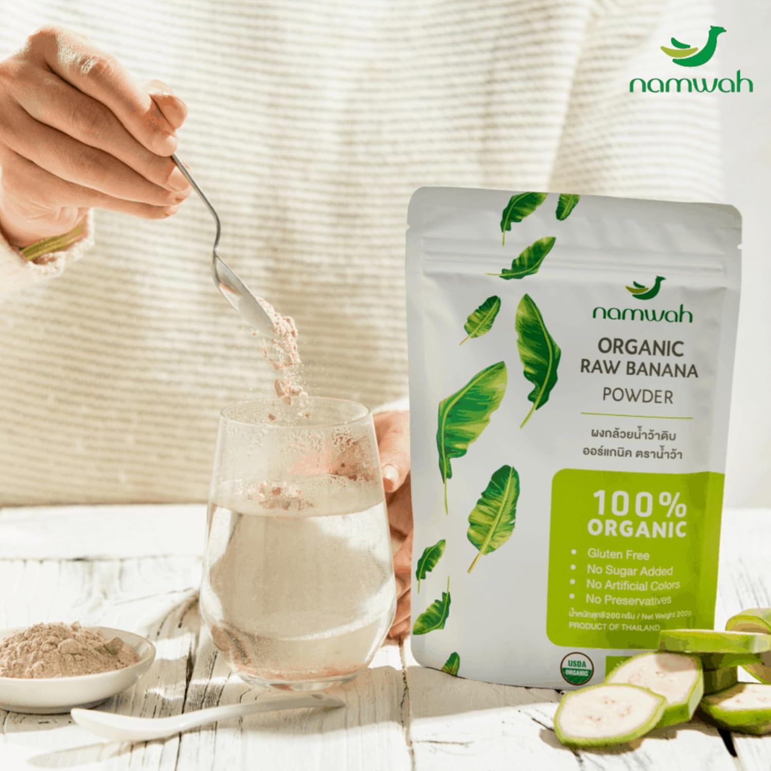 Green Banana Resistant Starch Powder Organic | Superfood Prebiotic Fiber, High Fiber Superfoods Flour Alternative No Sugar Plant Based and Keto Friendly (Green Banana Powder)