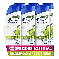 Head & Shoulders Apple Fresh Shampoo Antiforfora 250ml Formato Convenienza X6. Uso