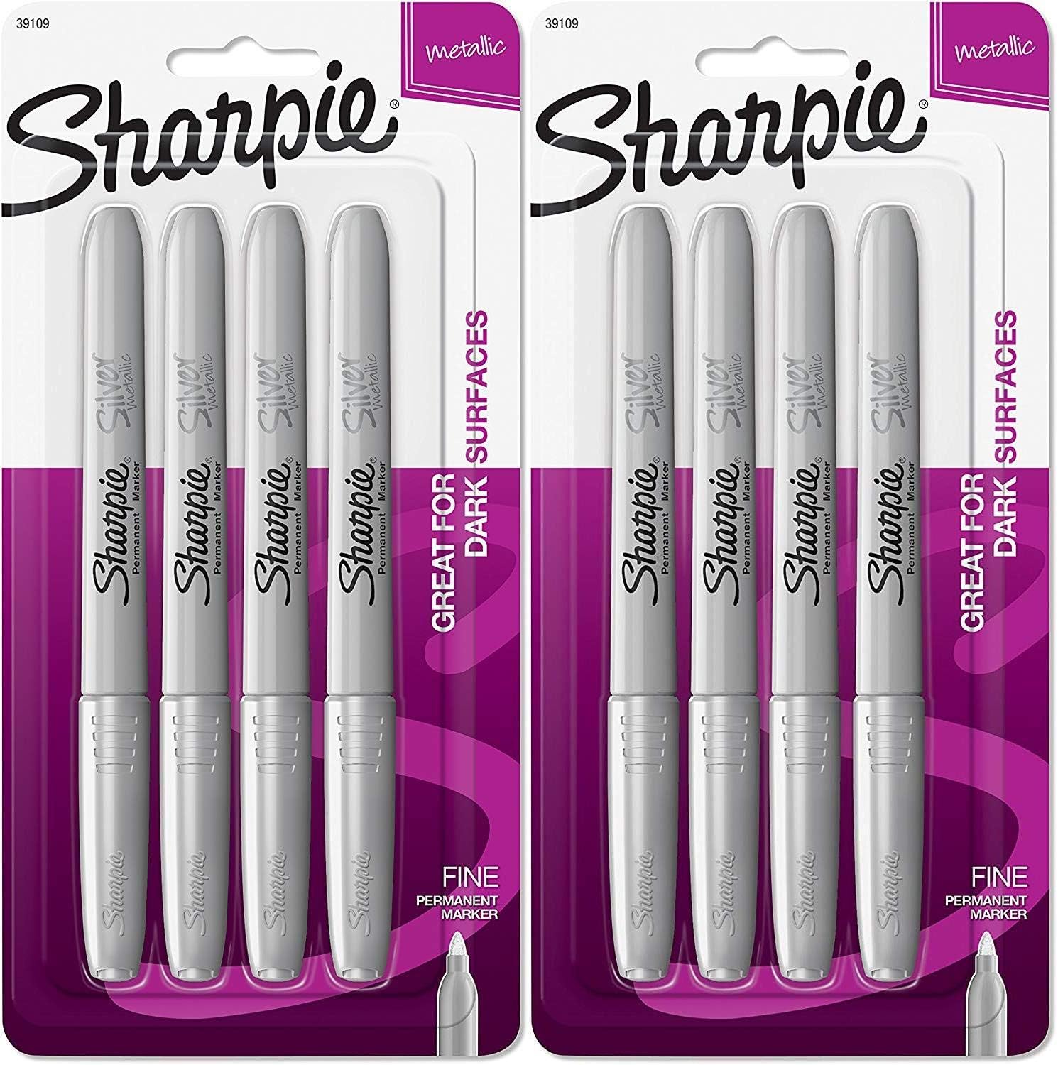 Sharpie 39109PP Metallic Permanent Markers, Fine Point
