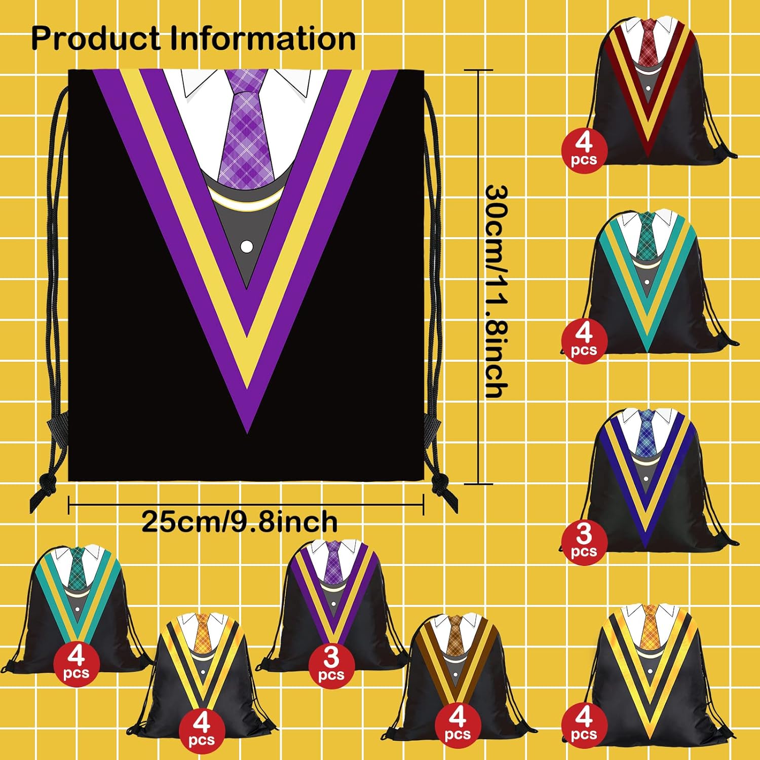 Lothee 30 Pieces Magical Wizard Party Drawstring Backpack Bags for Kids Birthday Goodies Favors Children Birthday Party Supplies Dress up Novelty Decoration(Stylish Style)