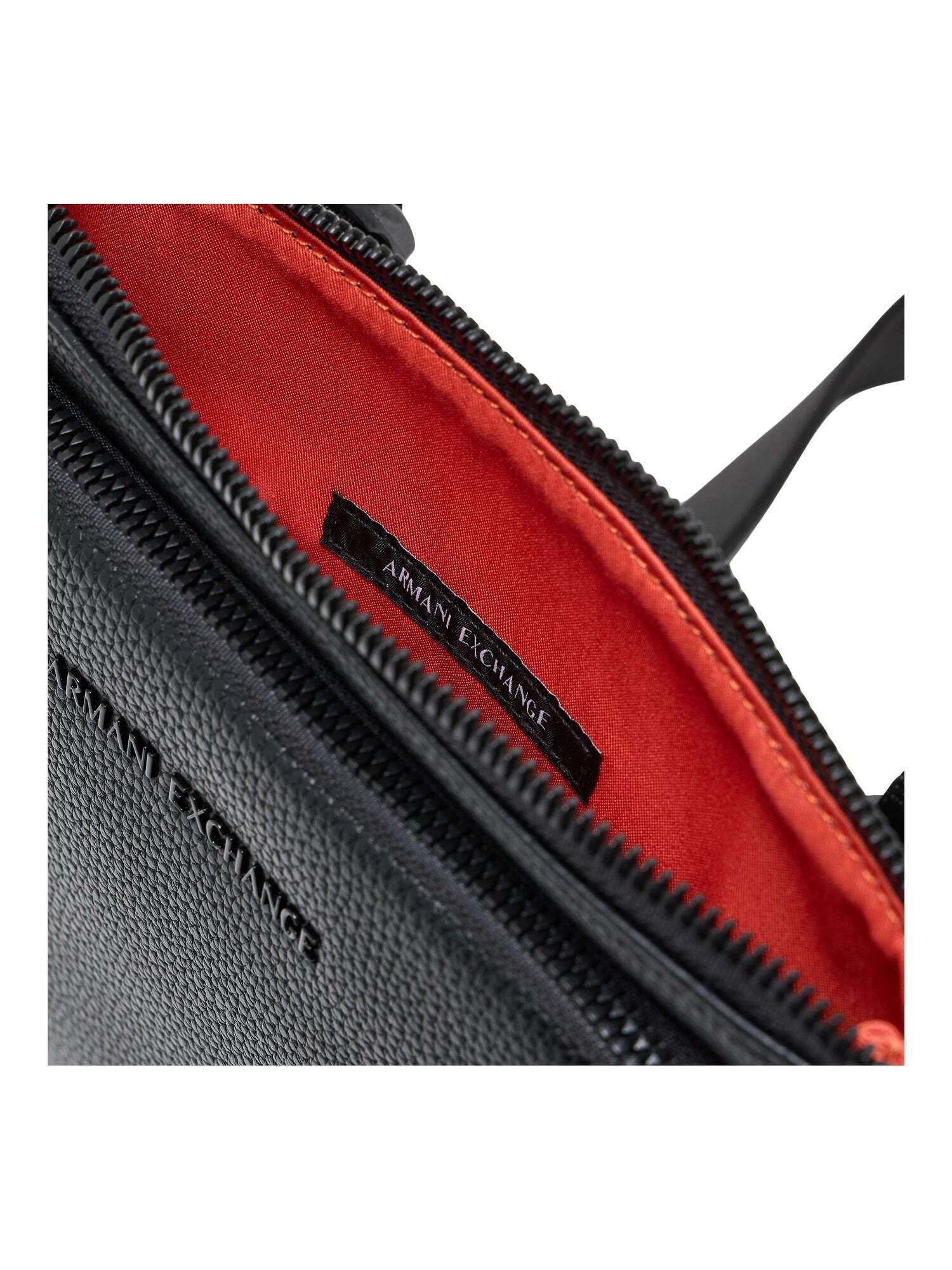 Armani Exchange Madrid, Sustainable, Embossed Logo, Crossbody Pieghevole Uomo, Nero, Taglia Unica