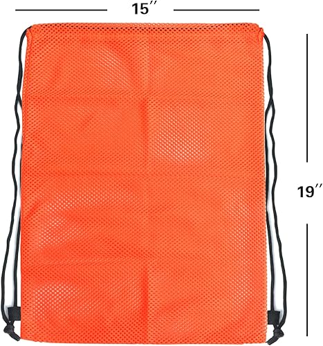 Miniatura 2 de GSE Bolsa deportiva de malla para niños y adultos. Bolsa de equipo deportivo de malla para pelotas deportivas, playa, viajes, gimnasio, natación,