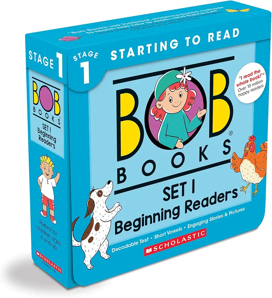 Bob Books - Set 1: Beginning Readers Box Set | Phonics, Ages 4 and up, Kindergarten (Stage 1: Starting to Read)