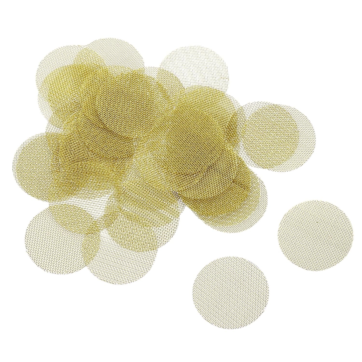 MECCANIXITY Pipe Screen Brass Screens, 13/16 Inch(20mm) Diameter for Pipe Filter, Pack of 40