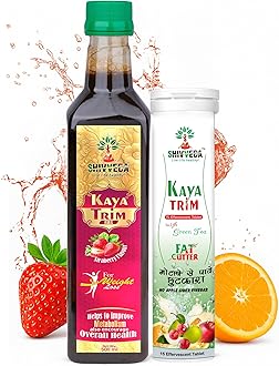 - Kaya Trim Weight Loss Ayurvedic Syrup with Fat Cutter Effervescent Tablet Containing Green Tea Extract for Men & Women | No Apple Cider Vinegar | Boosts Metabolism & Energy