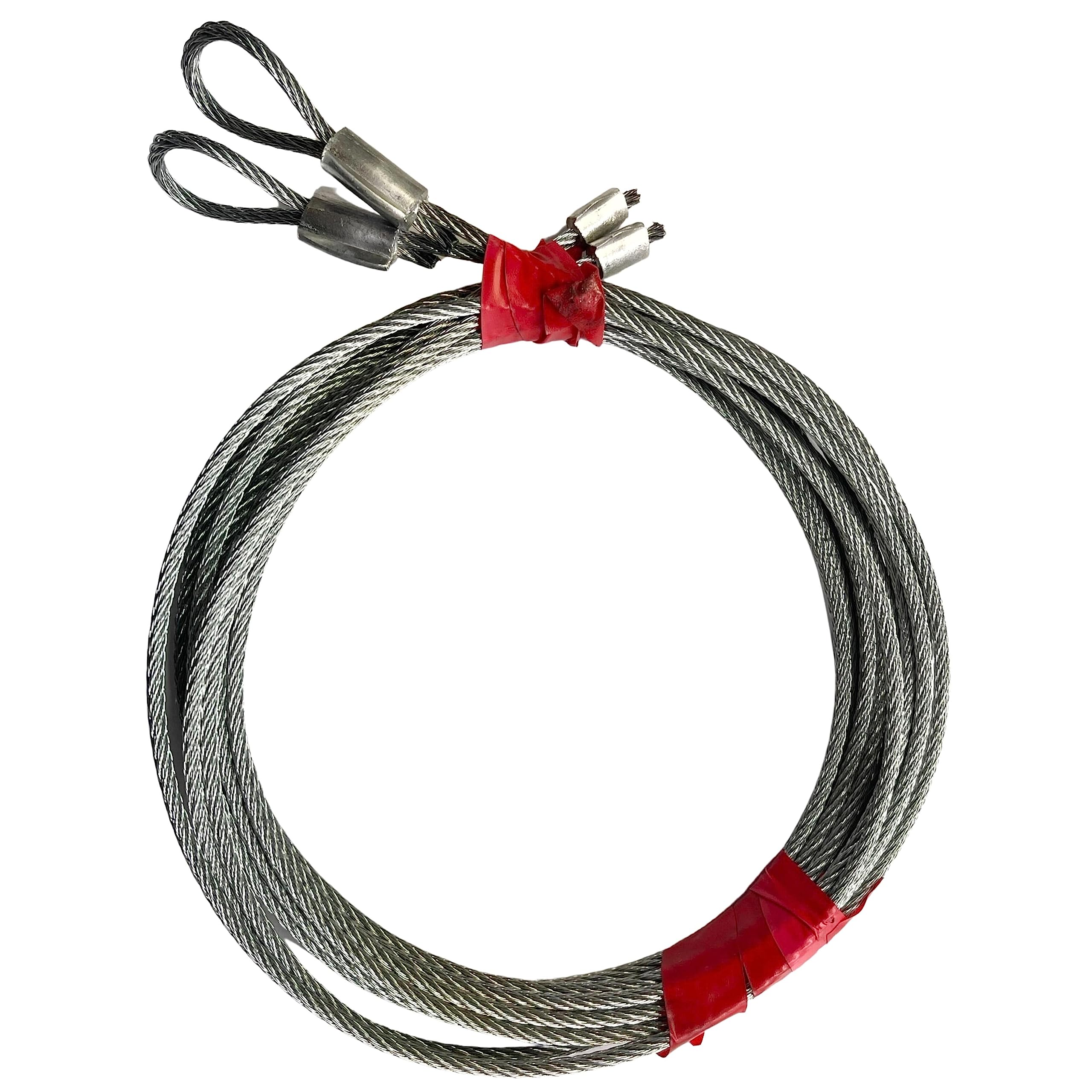 ALCAN Conjunto de cable de puerta de garaje premium para resorte de torsión de puerta de garaje de 7 pies de alto