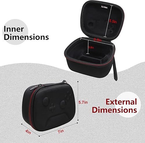 Miniatura 3 de LTGEM Funda de EVA para controlador Bluetooth 8Bitdo Ultimate con base de carga (negro) - Viaje