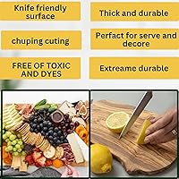 Vista 1 de OLIVANERA Olive Wood Cutting Board for Kitchen – Large Cutting Board – Wooden Serving Boards – Cheese Boards - Serving Tray for Meat – Chopping