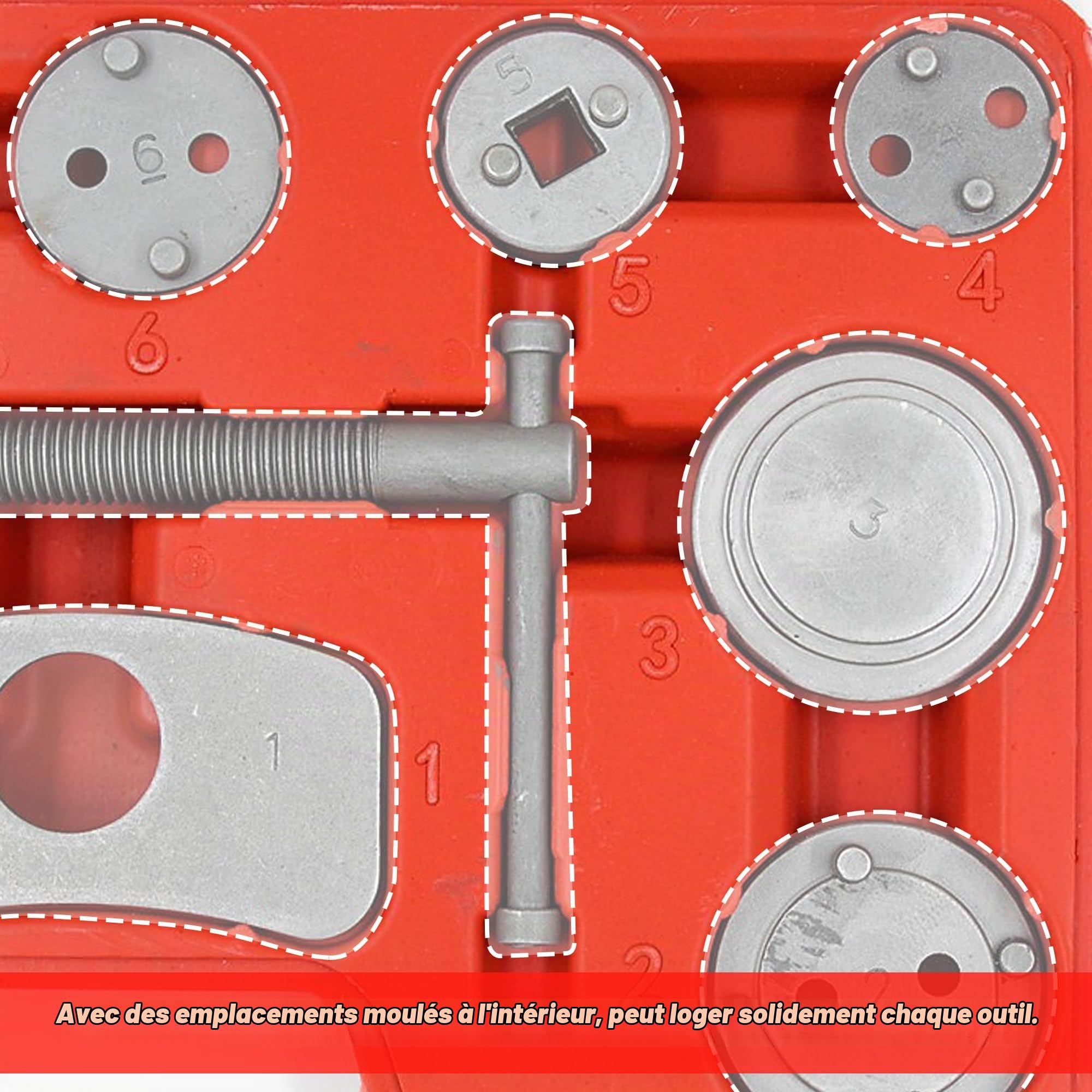 VLAND Repousse Piston d'étriers de Freins Set, 22 pièces, Convient à la Plupart des véhicules