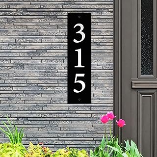 Custom Address Number Sign, Personalized Modern House Number Plaque for Home Address Outside Sign, 5x19 Inches, 3 Caracters, ACM, Fade Resistant, Made in USA