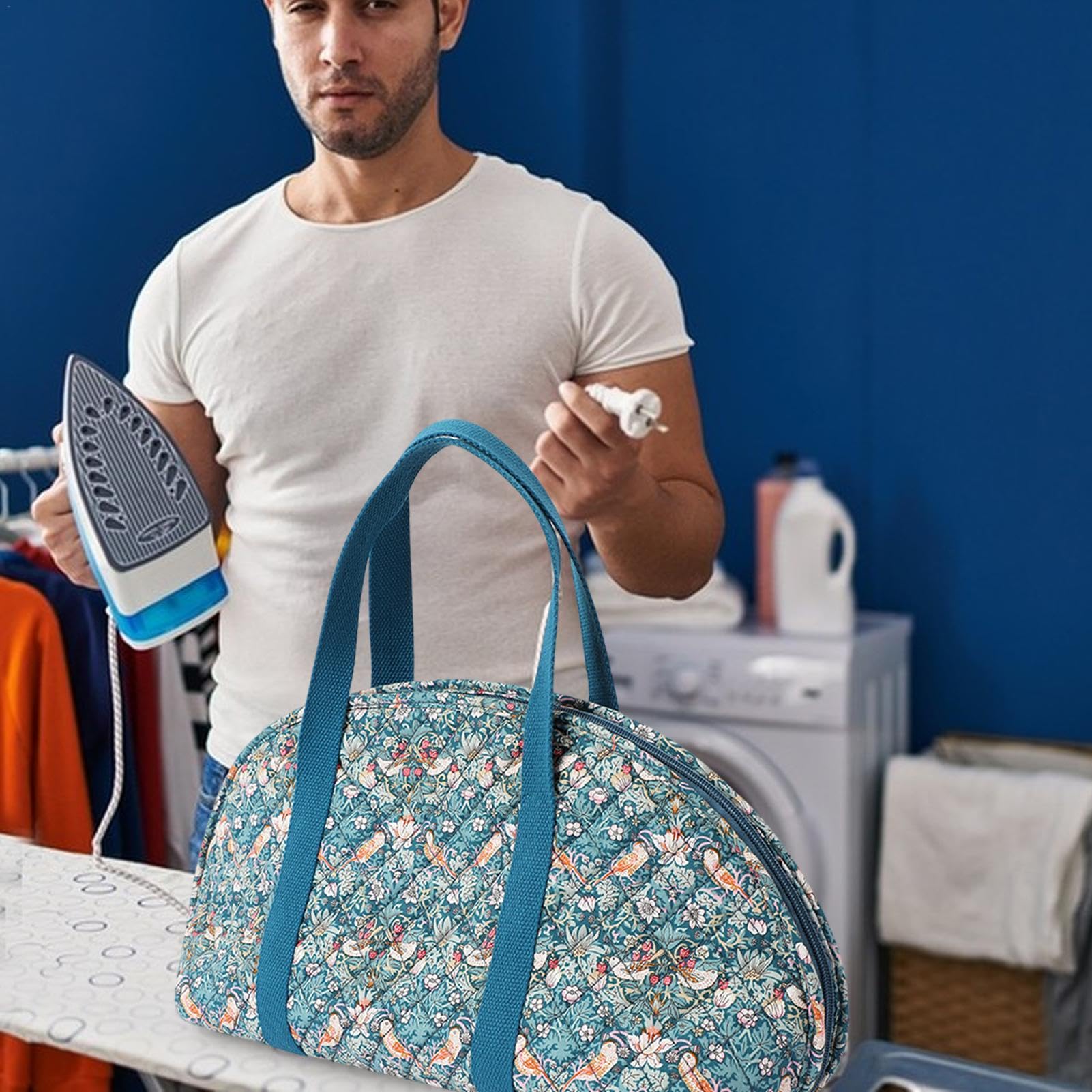 Organizer da viaggio per ferri da stiro, piccola custodia per ferro da stiro a vapore, custodia da viaggio per ferri da stiro da viaggio, borsa tote per ferro da stiro portatile e , perfetta