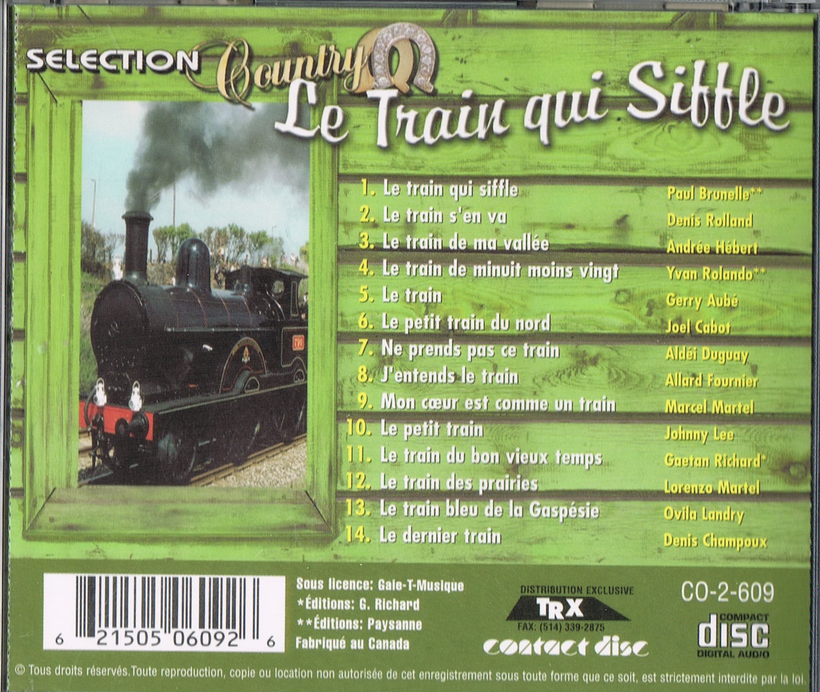Le train qui siffle [Audio CD]