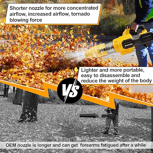 Miniatura 3 de Boquilla sopladora de hojas para Dewalt 60V MAX soplador de hojas (DCBL772X1 DCBL772B DCMBA572N), boquilla de secado de coche para Dewalt 60V -