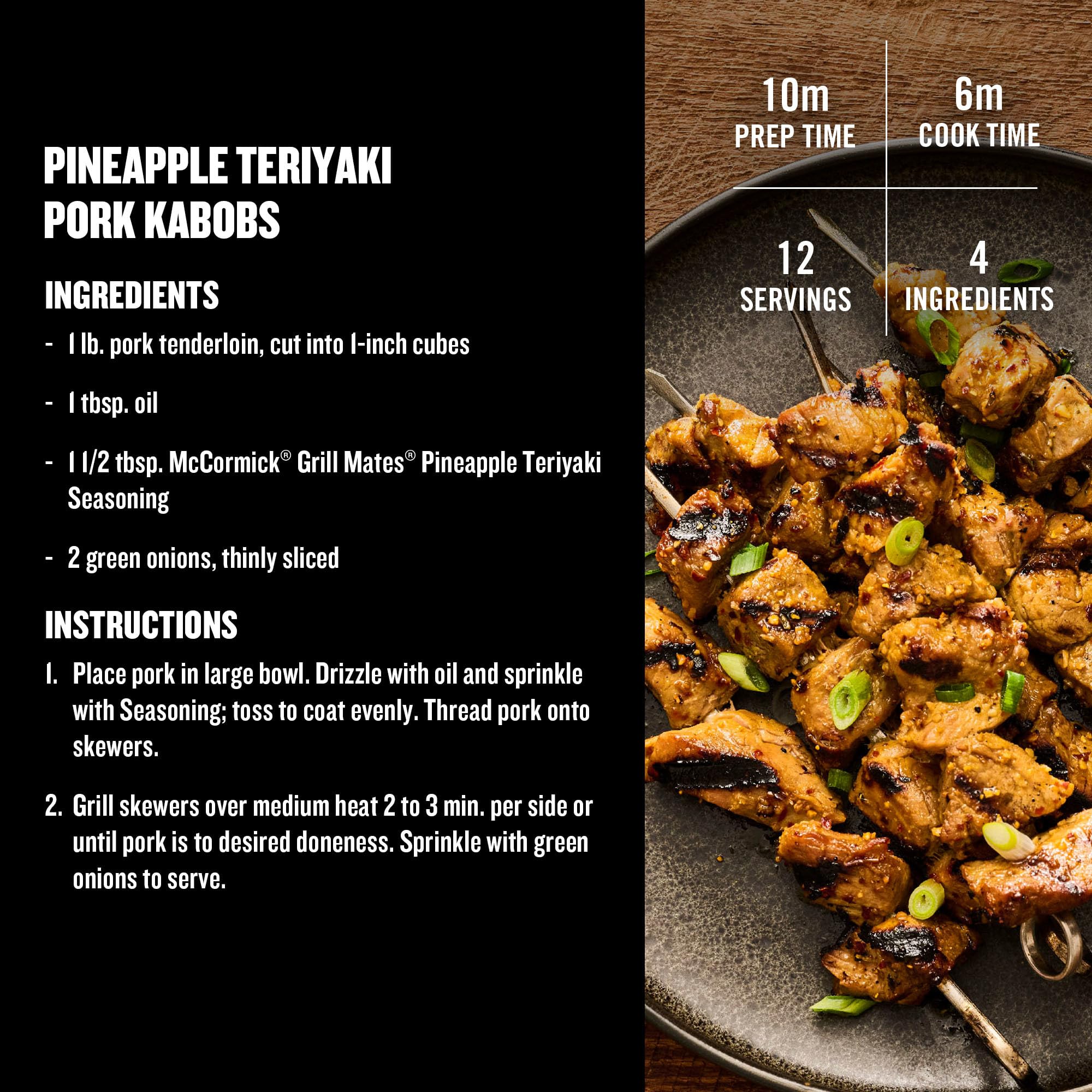 McCormick Grill Mates Seasoning Pineapple Teriyaki Grilling Seasoning for Adding Savory-Sweet Teriyaki Flavor to Pork Chicken or Seafood — view 9