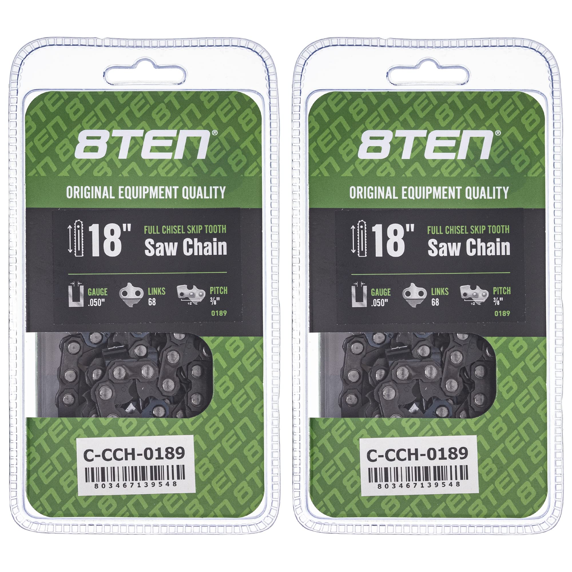 Amazon.com: 8TEN Full Chisel Skip Tooth Chainsaw Chain 18
