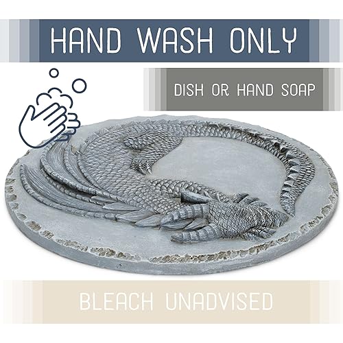 Vista 17 de NAT & Jules - Carácter animal dimensional para interiores y exteriores, 12 pulgadas, redonda, de resina fundida, piedra decorativa para jardín