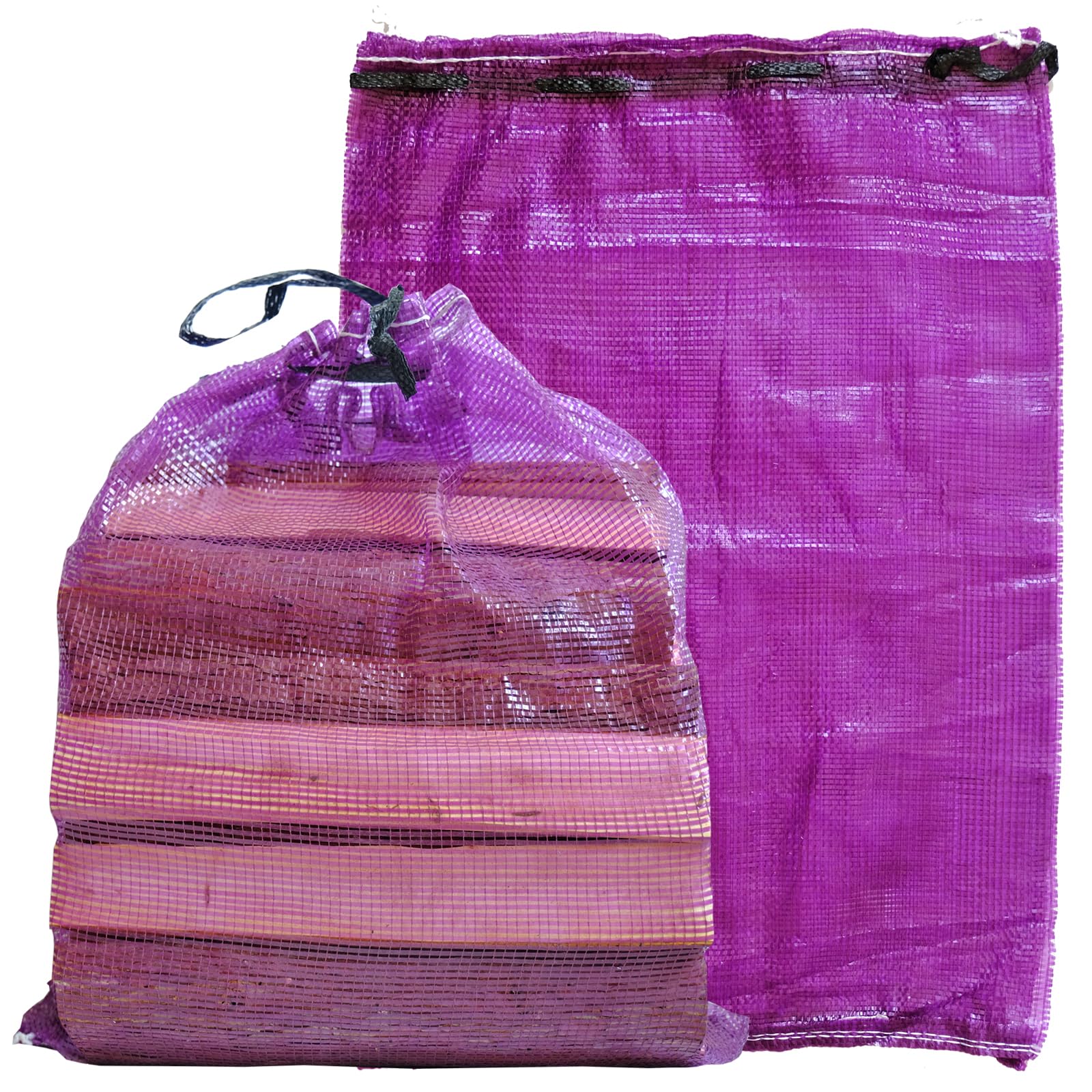 Mesh Firewood Bags 22"×32" Crawfish Sacks, Firewood Bags for Selling, Onion Bag Storage Potato Sacks Mesh Wood Bag Bulk (Pack of 30)