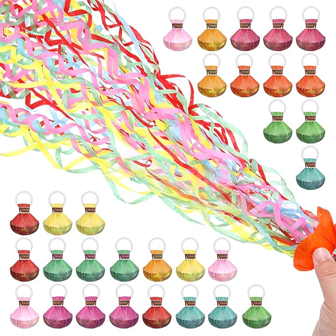 30 Stück Bunte Luftschlangen Geburtstag, Hand Wurf Luftschlangen Kanone für Party Deko Kindergeburtstag, Hochzeit, Silvester, Karneval & festliche Anlässe, Einfache Handhabung, Alternative zu Konfetti 30 Stück Bunte Luftschlangen Geburtstag, Hand Wurf Luftschlangen Kanone für Party Deko Kindergeburtstag, Hochzeit, Silvester, Karneval & festliche Anlässe, Einfache Handhabung, Alternative zu Konfetti