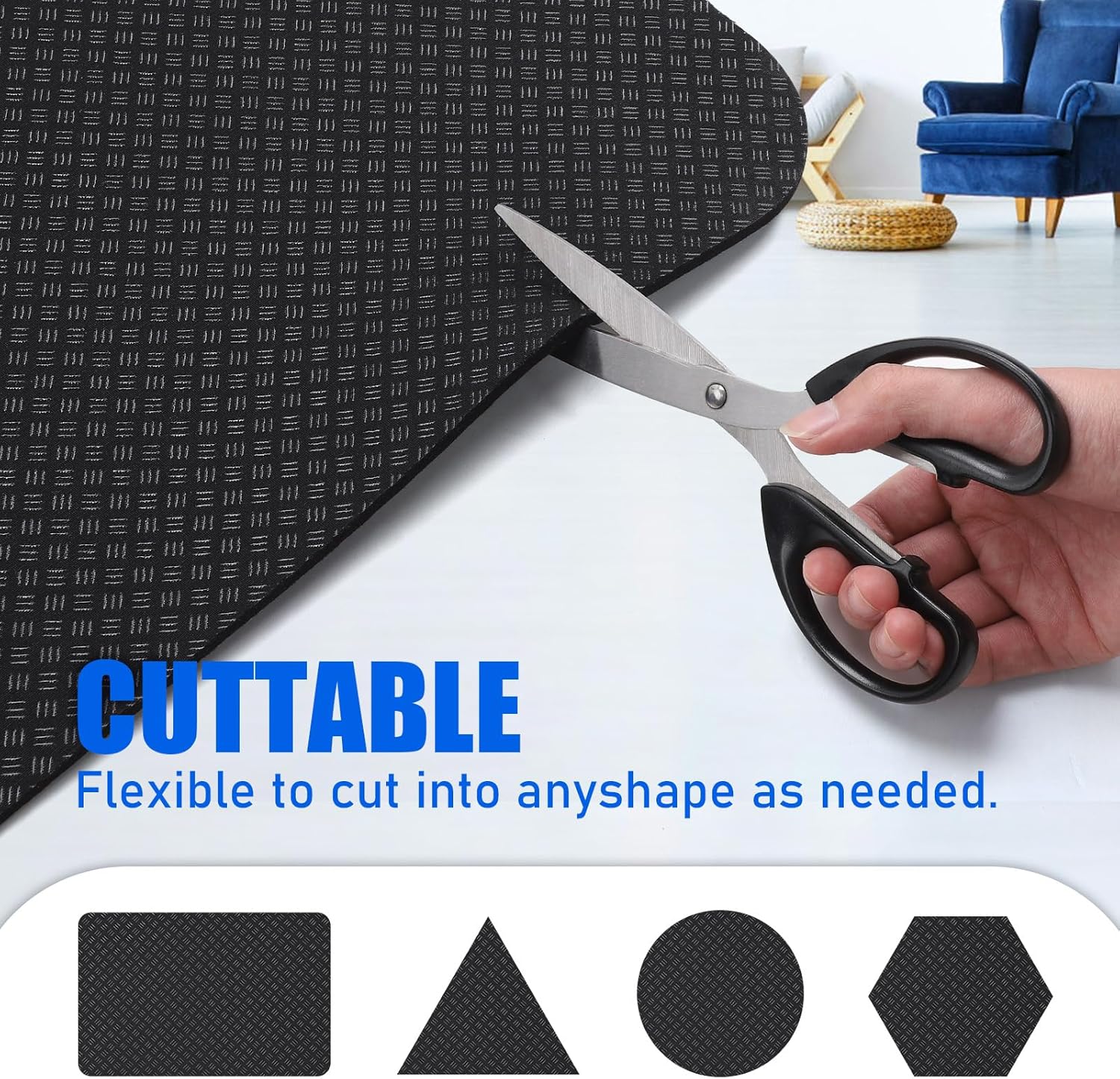 Recliner Pads for Hardwood Floors, 27" x 27" Non Slip Swivel Chairs Recliner Mat, No Slip Furniture Grips For Wood Floor for Sofa Couches Chair Carpet to Keep Furnitures from Sliding on Floor