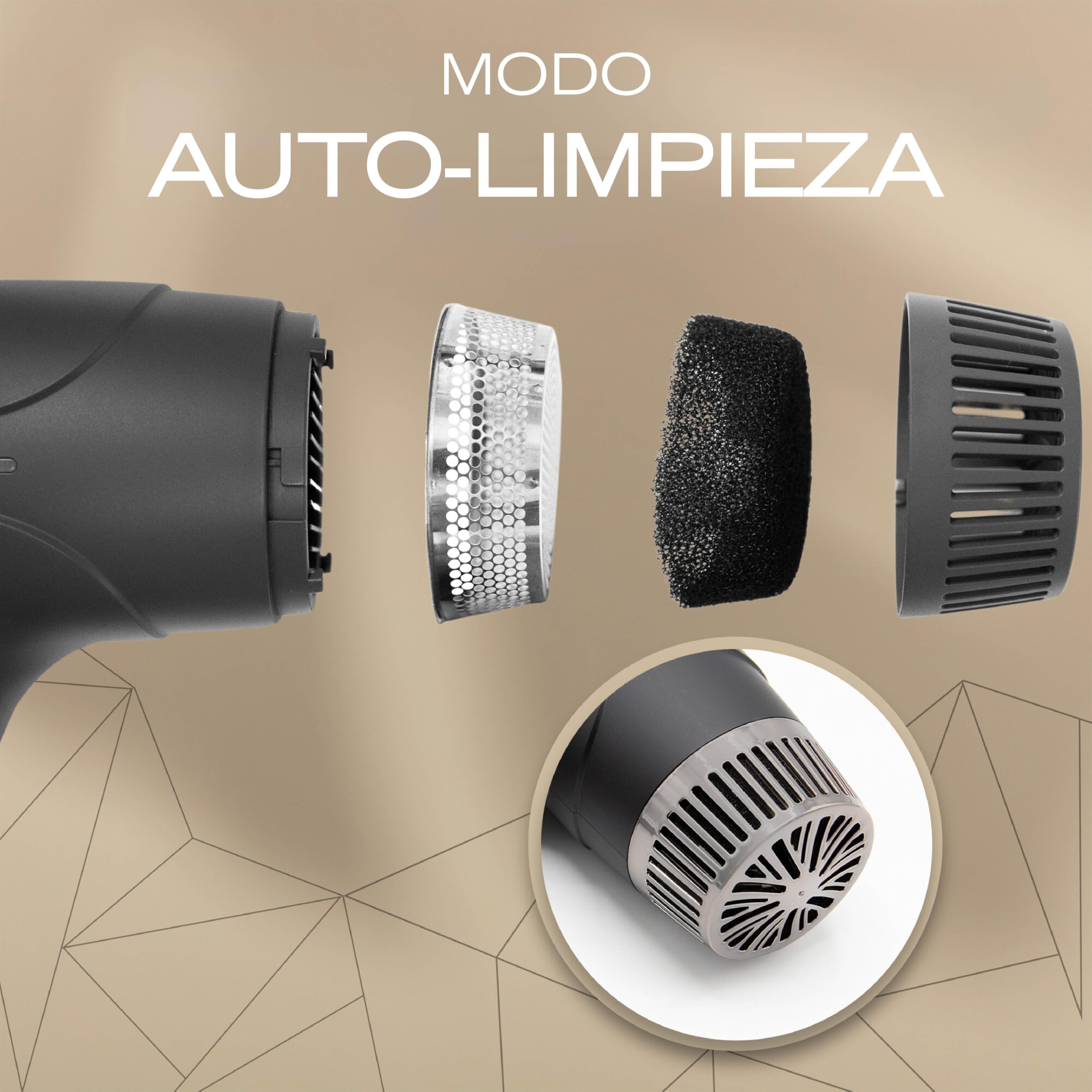 Corioliss Typhoon Secador de Pelo Profesional | Silencioso | Motor BLDC 2400W | Ligero 417 Gr. | Potente | Iónico Antifrizz | Difusor y 2 Boquillas | Black Chrome