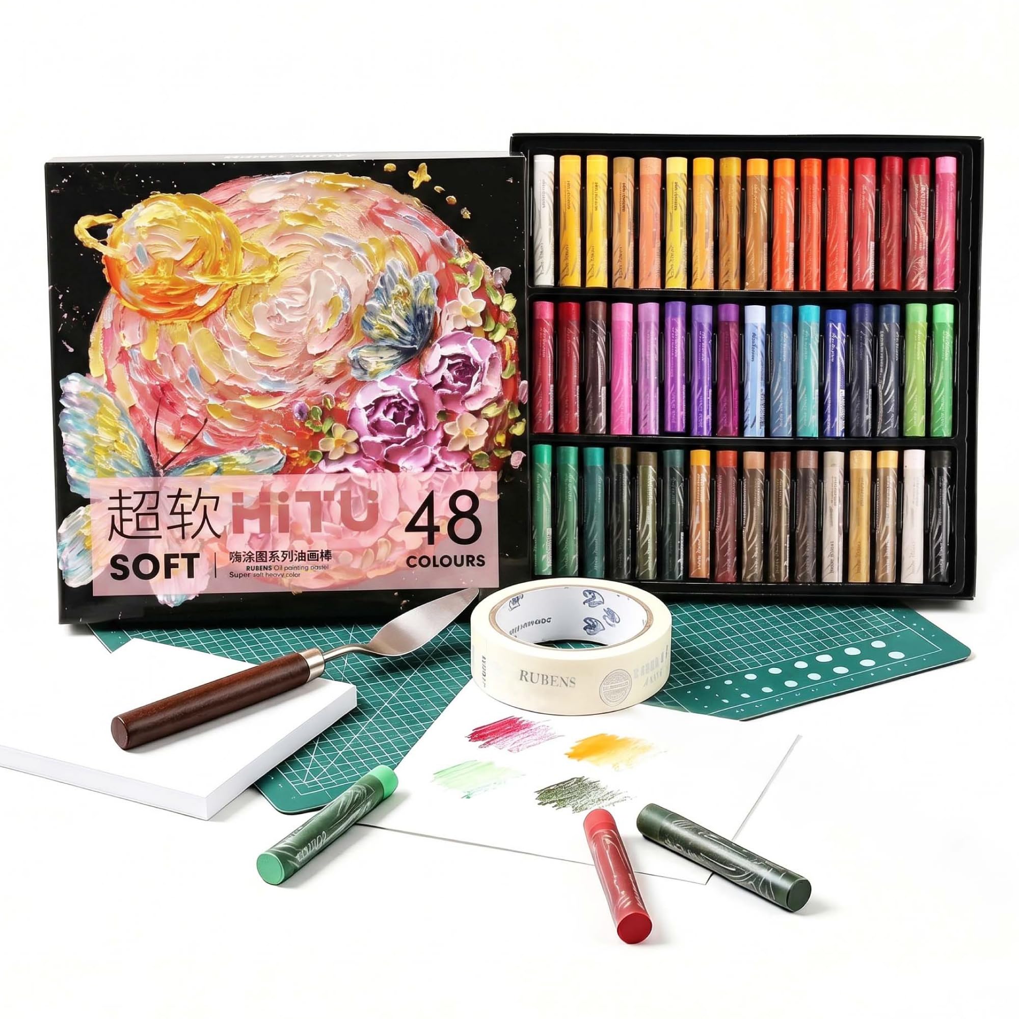 81 PCS Soft Oil Pastels Kit for Beginner Drawing