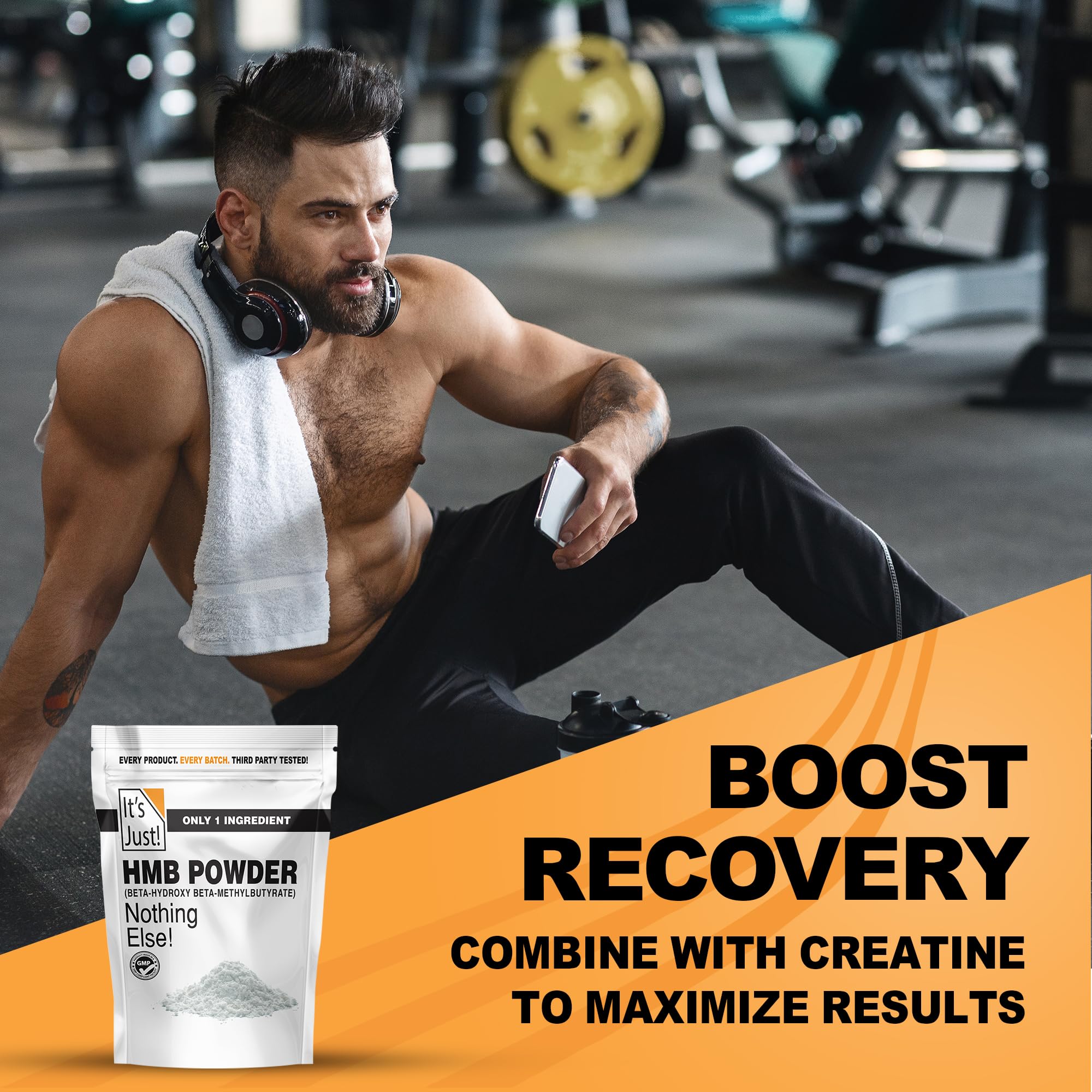 It's Just! - HMB Powder, Beta-Hydroxy Beta-Methylbutyrate, Unflavored, 250g — Amazon image 5